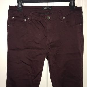 Maroon skinny jeans